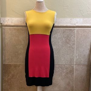 Eva Varro Colorblock Dress Small NWOT